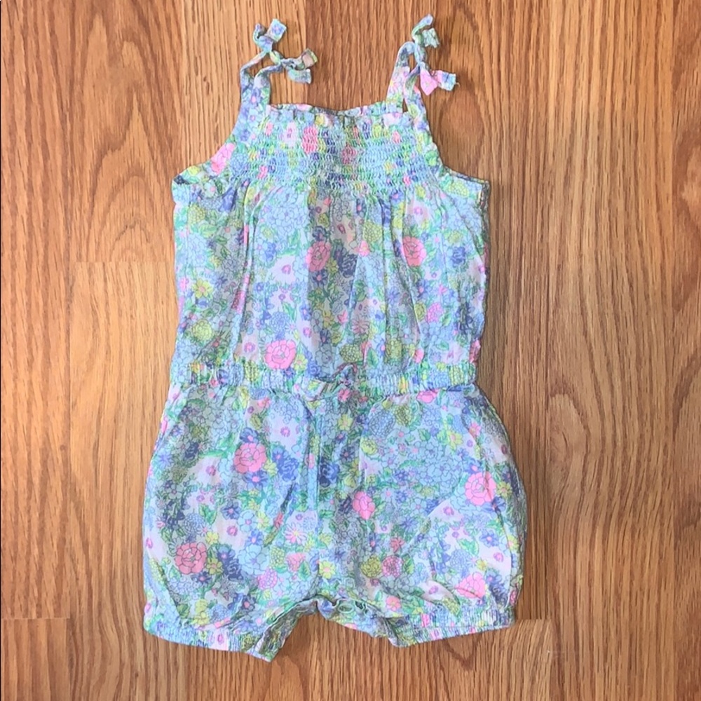 EUC Newborn Floral Romper